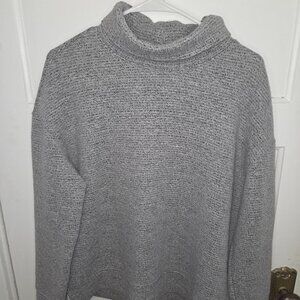 The American Outdoorsman For Women Long Sleeve Cowl Neck Sweater Top Sz Lg Gray